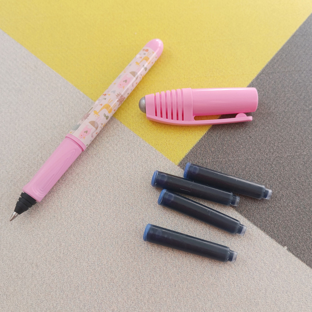 Ручка чорнильна Schneider РОЛЕР закрите перо та 4 капсули ріжува Київ - фото 1