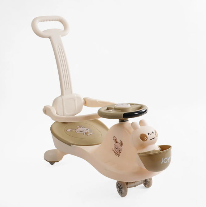 Каталка-толокар JOY колеса PU зі світлом музика захисний бампер батьківська ручка Бежевий (LD-821-52) Чернигов - изображение 1
