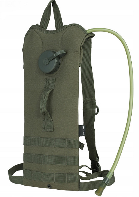 Гідратор для води 3 літри з трубкою 115 см та системою Molle + чохол Mil-Tec "Water Pack" (14537101) Olive Нововолинськ - фото 2