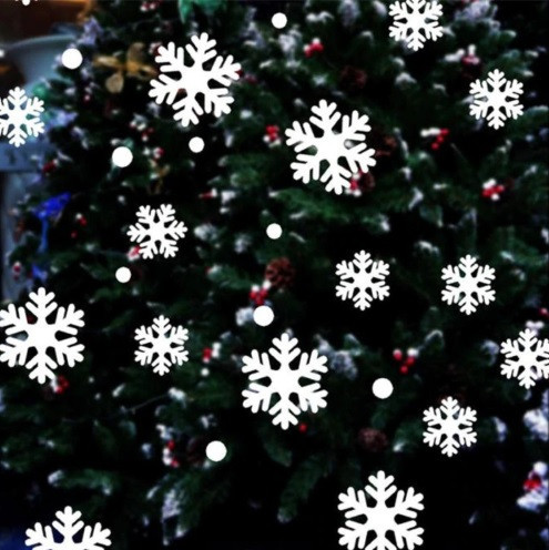 Наклейки снежинки на окна 26 на 20 см белый Киев - изображение 1