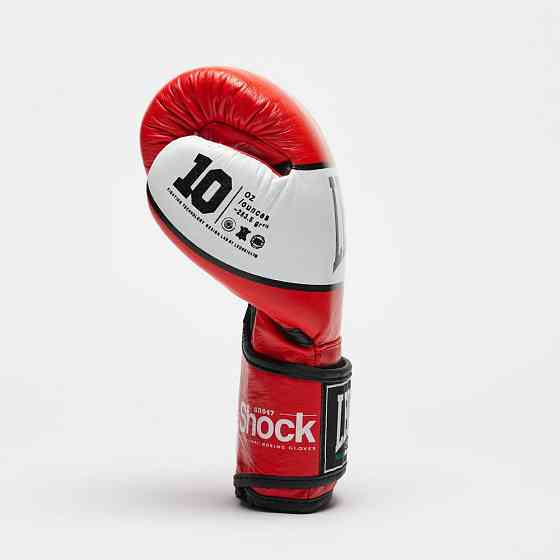Боксерські рукавиці Leone GN047 SHOCK Red 12 унцій (бинти 4 м. в комплекті) Каменское