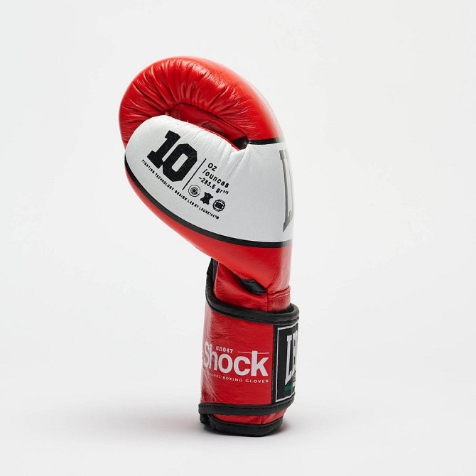Боксерські рукавиці Leone GN047 SHOCK Red 12 унцій (бинти 4 м. в комплекті) Кам'янське - фото 6