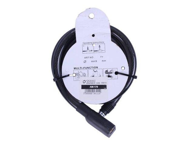 Замок протиугінний тросовий 12 мм*1000 мм (під ключ) ZX2108 Мукачево - фото 3