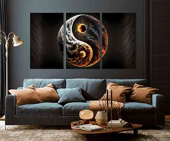 Модульна картина у вітальню/ спальню   Інь-Янь      ART-113_3A Київ