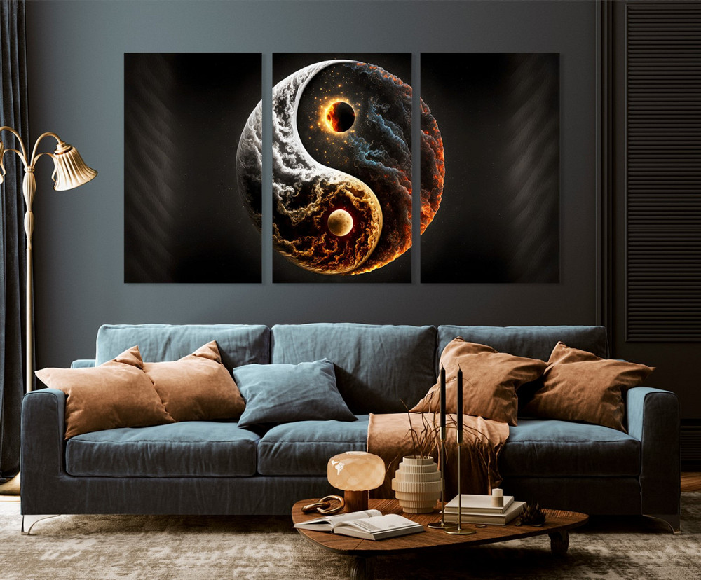 Модульна картина у вітальню/ спальню   Інь-Янь      ART-113_3A Київ - фото 3