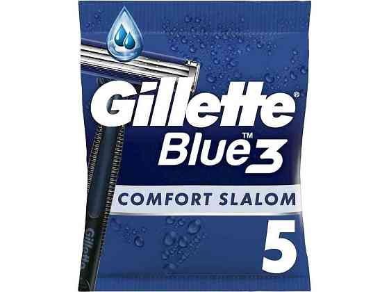 Станок одноразовий для голiння 5шт чол Blue 3 Comfort Slalom ТМ GILLETTE Київ