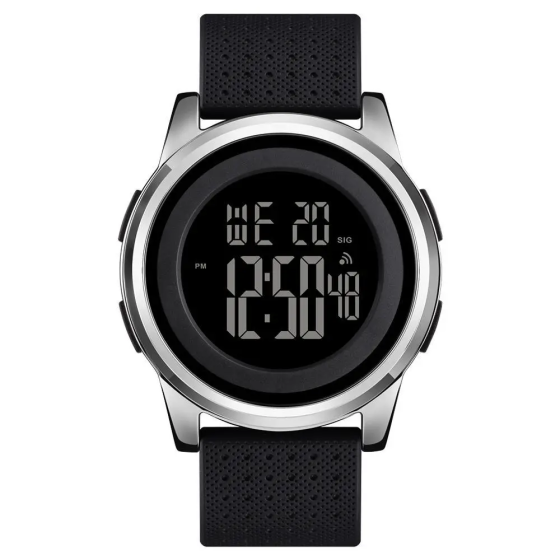 Чоловічий спортивний наручний годинник Skmei 1502 (Сріблястий) Вінниця