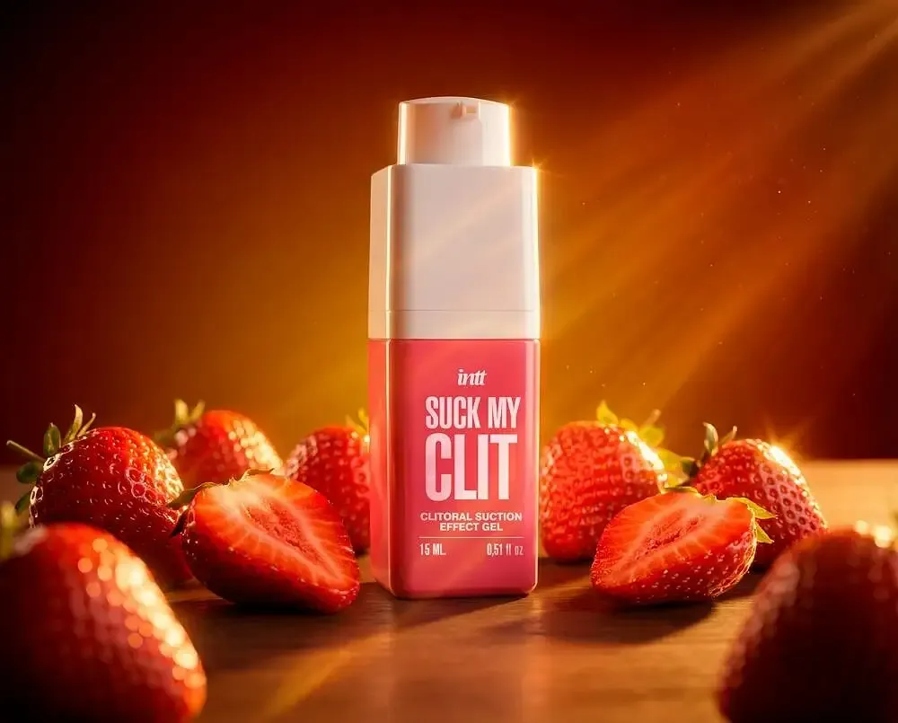 Смоктайзер для клітора Intt Suck My Clit Wild Strawberry (15 мл), полуниця, гель з ефектом посмоктування Львів - фото 7