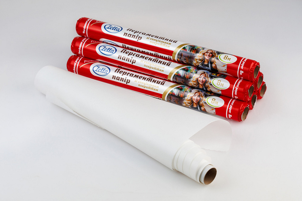 Пергамент для випікання (8 м*38 см) Zella білий силіконовий (1 рул) Харків - фото 3