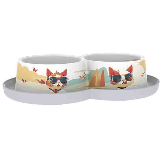 Moderna Double Trendy Dinner Indy&Louise МОДЕРНА ИНДИ и ЛУИЗА двойная миска для котов, 2х350мл Киев