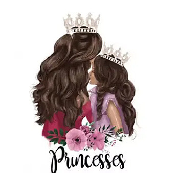 Термонаклейка на одежду Принцессы мама и дочка Киев - изображение 1
