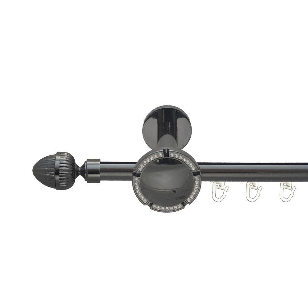 Карниз Orvit Одеон металевий однорядний розета реверс фламо профільна труба  Онікс 19 мм 240 см (6678873) Львов - изображение 1