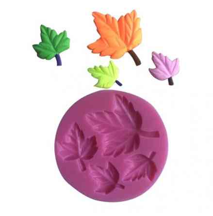 Кондитерский молд Листочки 66 мм розовый Киев