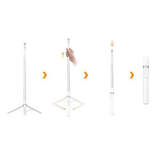 Селфі палиця штатив для телефону з поворотом нахилом пультом 35-180см Telesin P1-TSS-002 Київ