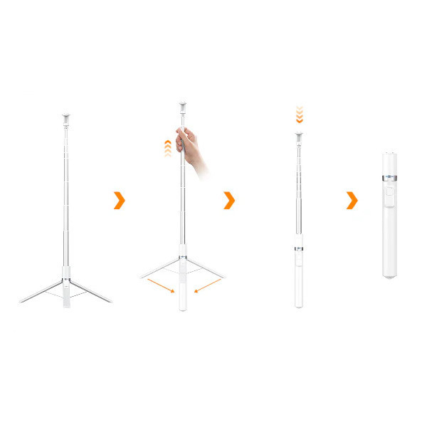 Селфі палиця штатив для телефону з поворотом нахилом пультом 35-180см Telesin P1-TSS-002 Київ - фото 3