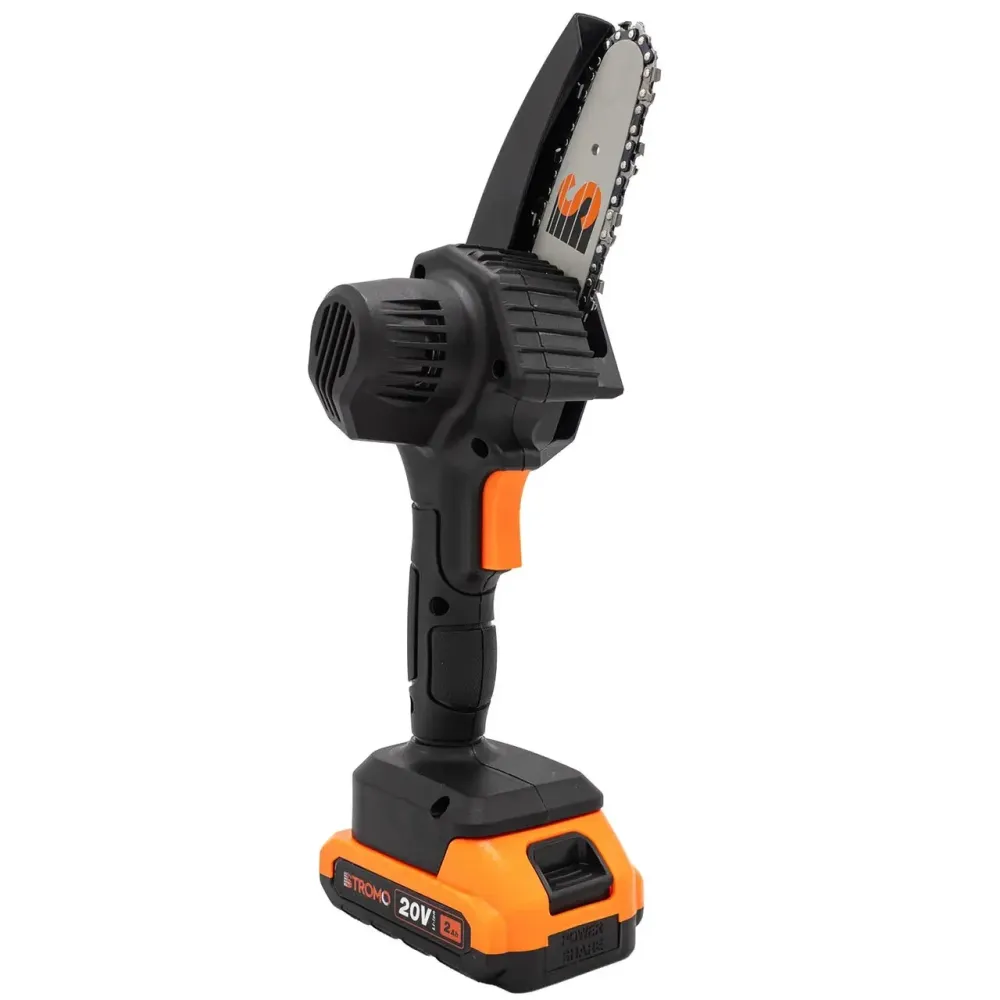 Аккумуляторная мини пила Stromo AAS20 (20В, 2А·час) с шиной 10 см – веткорез для сада Львов - изображение 5