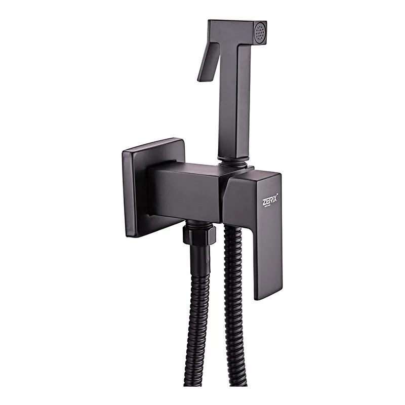 Смеситель для гигиенического душа Zerix LEB9-123 черный с лейкой – стильный и удобный ZX5572 Харьков - изображение 1