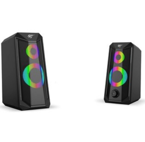 Акустична система 2.0 HV-SK202 3W*2 USB дротова з підсвічуванням чорний Havit Житомир