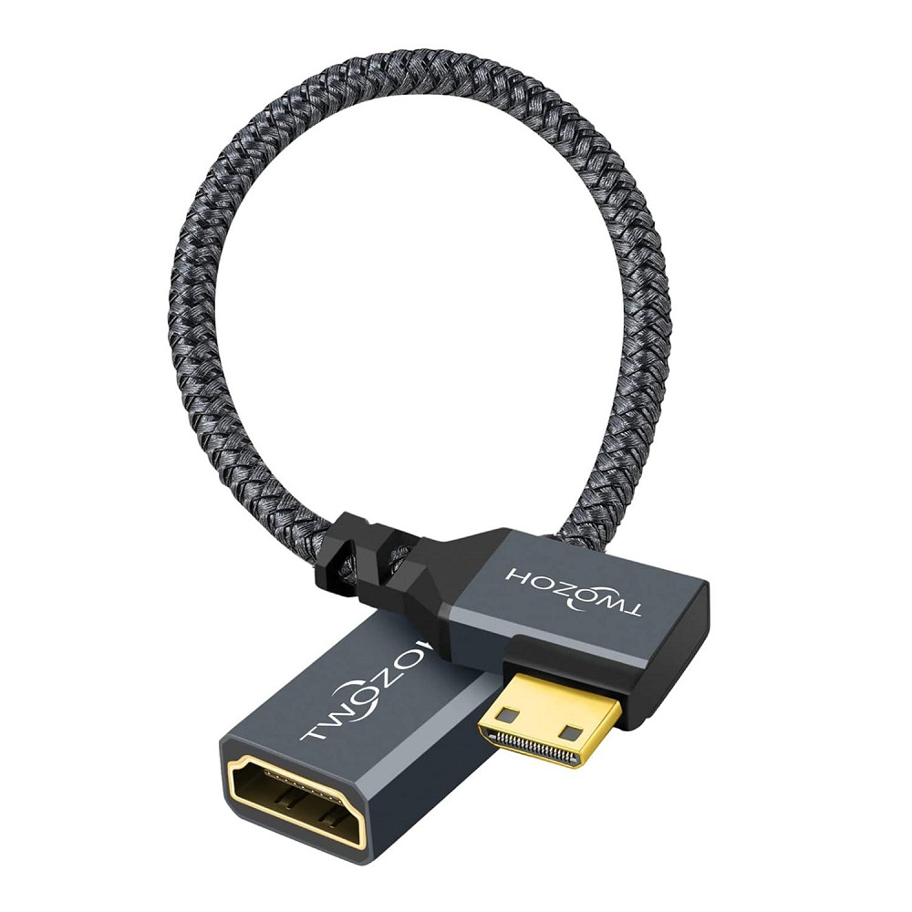 Перехідник, адаптер Twozoh Mini HDMI - HDMI 90° 0,2 м Луцк - изображение 1