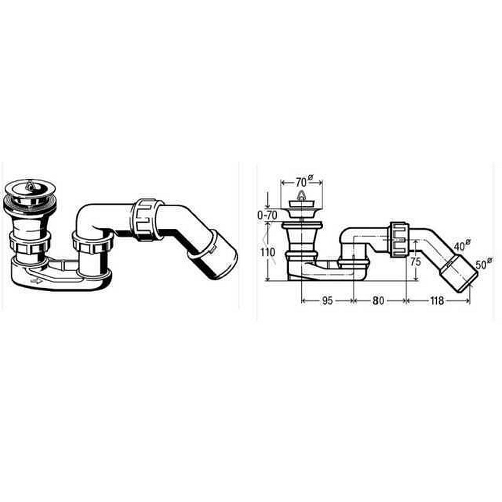 Сифон для душ кабiни VIEGA  пласт.  з/г 312138 Тернопіль - фото 3