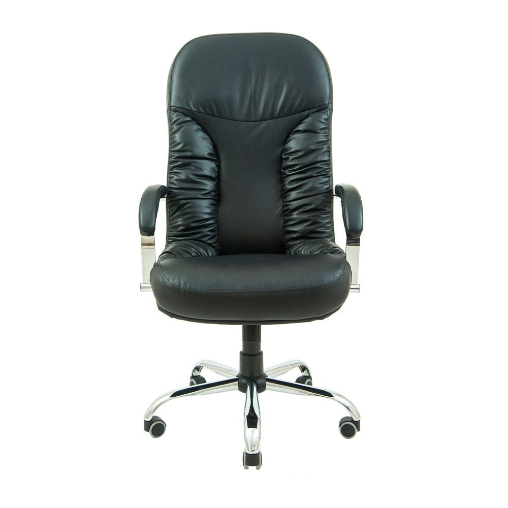 Офисное кресло руководителя Buford Кожа Хром M3 Multiblock Черный Киев - изображение 2