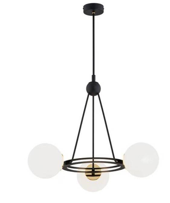 VALESO Підвісна люстра 9715-3 3x40W Чорний+Мідь Київ - фото 1