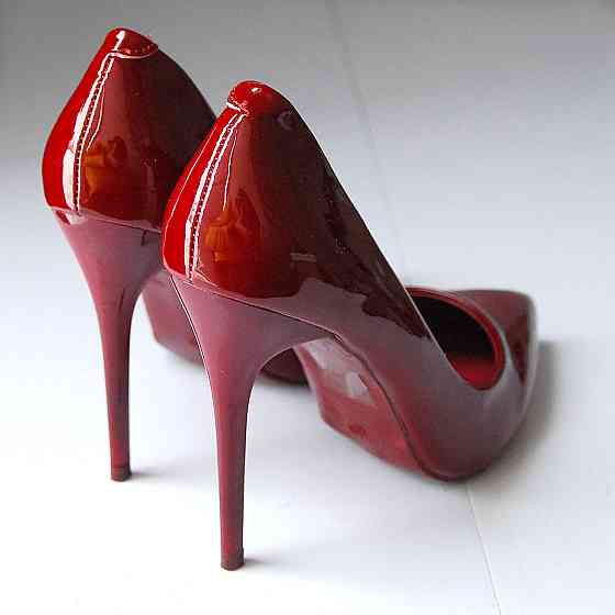 Comer Туфлі жіночі COMER бордові екоклак каблук 11 см (37р.-24 см, (2398) Коломыя