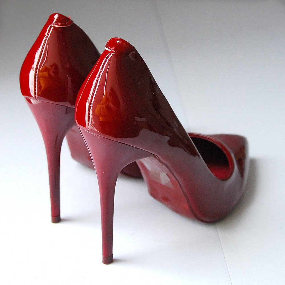 Comer Туфлі жіночі COMER бордові екоклак каблук 11 см (37р.-24 см, (2398) Коломия - фото 3