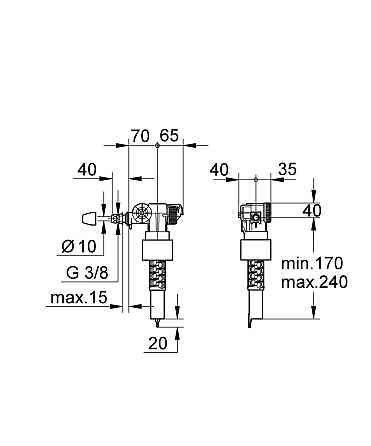 Наповнюючий клапан Grohe Dally-Fvent (37095000) ( 24939 ) Харків