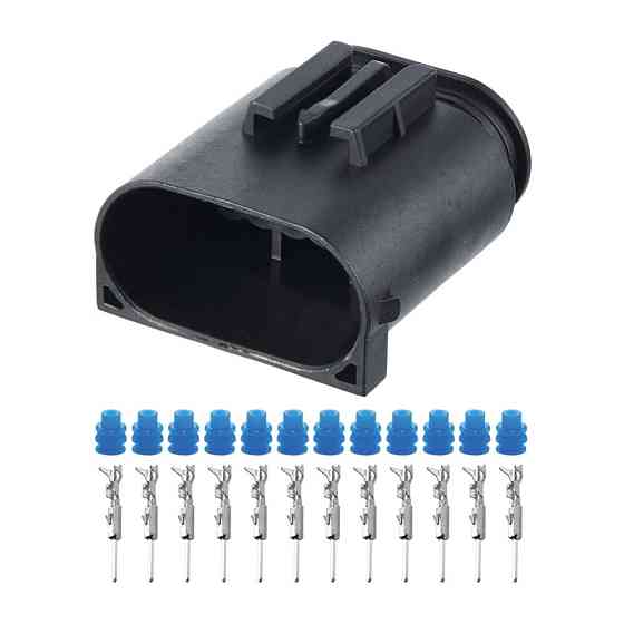 Разъем коннектор 12-кон., 1534152-1, TE Германия универс., Моторный отсек, BMW, Mercedes-Benz, VW 41296 Киев