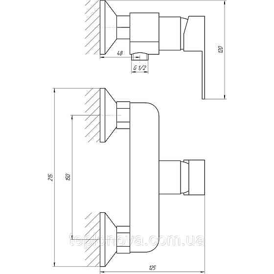 Змішувач для душу Globus Lux Milano GLM-0105N Чернівці