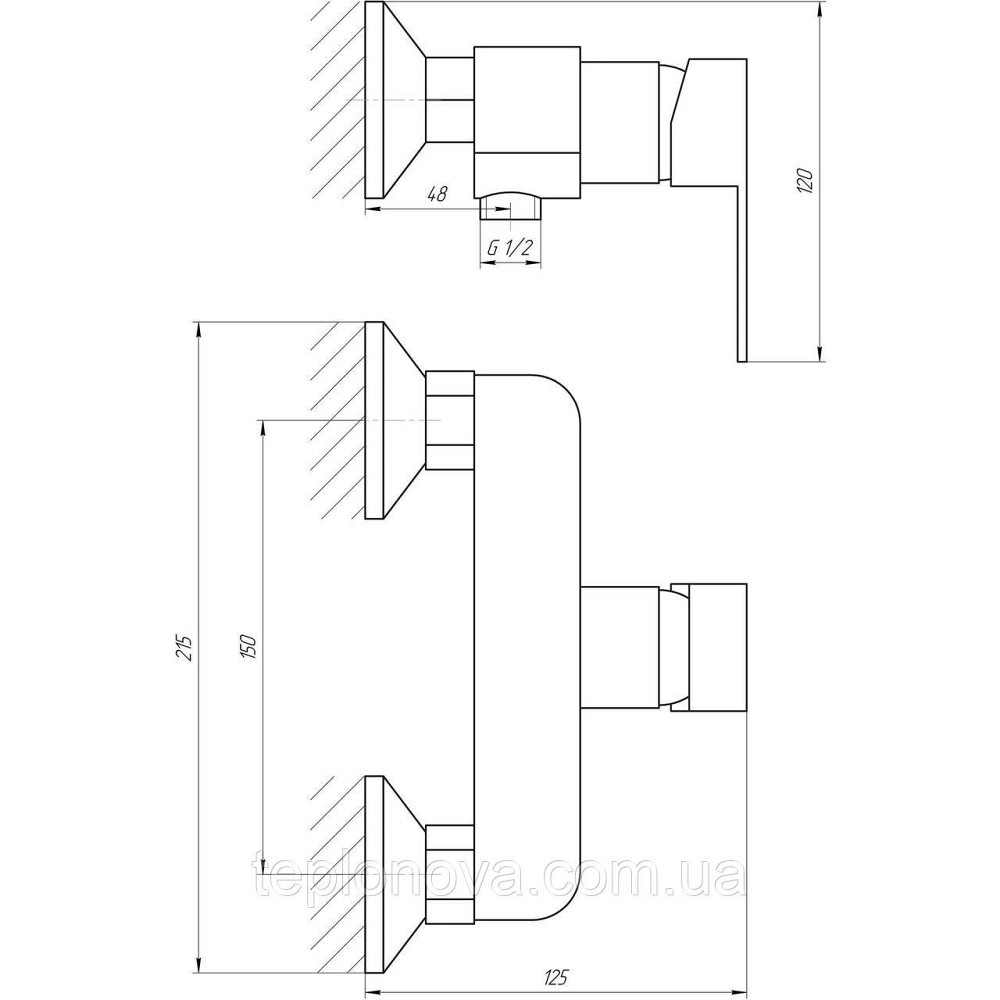 Змішувач для душу Globus Lux Milano GLM-0105N Чернівці - фото 4