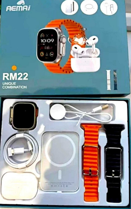 Смарт часы с наушниками и зарядкой  3 в 1, беспроводные наушники. Киев - изображение 6