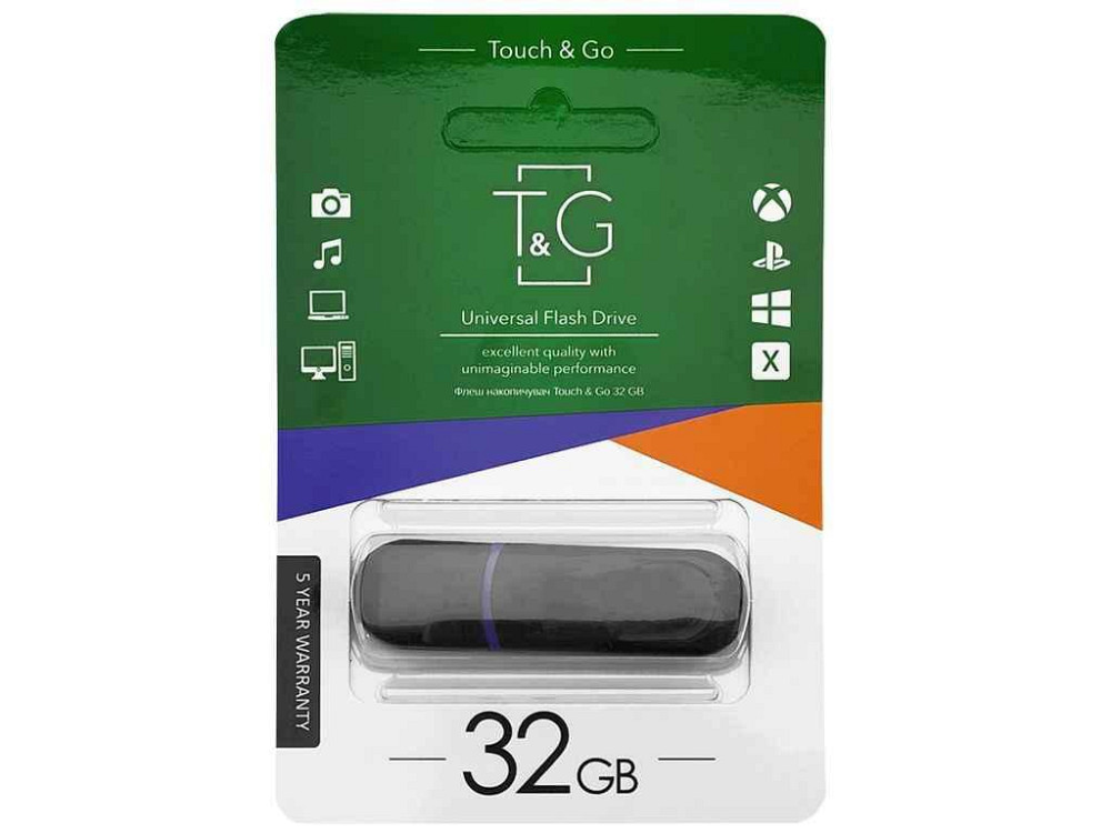 Флешка USB 32GB 2.0 012 Jet Series чорна ТМ TG Київ - фото 1