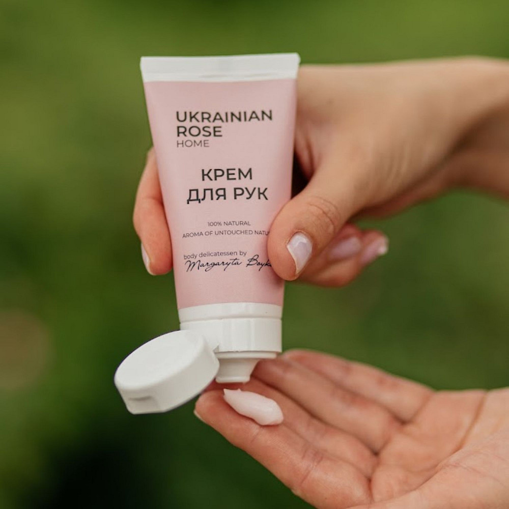 Крем для рук в тубі з гіалуроновою кислотою та морським колагеном Ukrainian Rose 50 мл Київ - фото 2