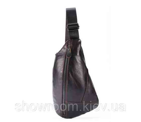 Мужская сумка на грудь (слинг), бананка Leather Collection (374) Киев
