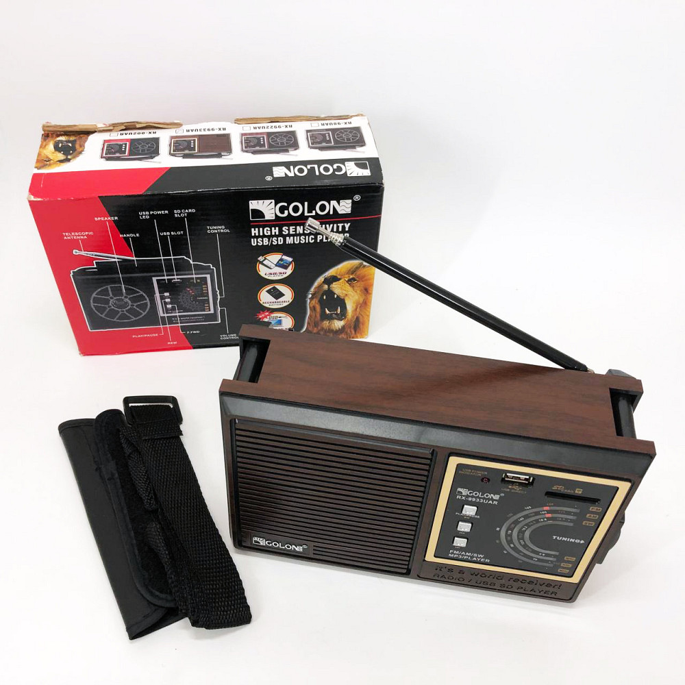 Ретро радіоприймач аналоговий GOLON RX-9933UAR, Стаціонарний радіоприймач, Радіо на кухню UZ-75 Львів - фото 9