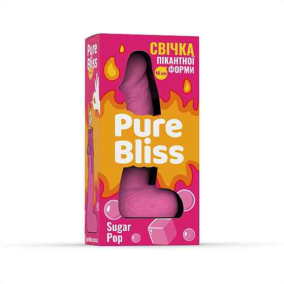 Свеча член Pure Bliss Sugar Pop Pink, 15 см Sex Aura Киев