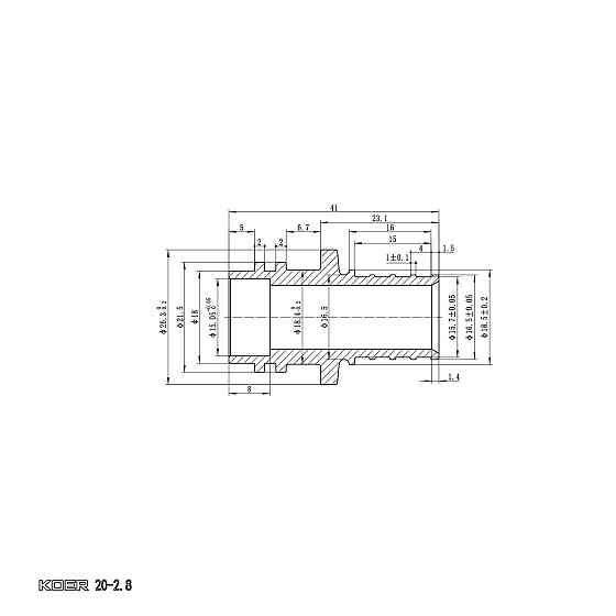 Трубка Г-образная для подсоединения радиатора Koer KA.D20-250 - 20(2.8mm) x 15-250mm (KR4903) Киев