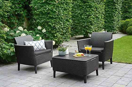 Комплект садових меблів Keter Salemo balcony set, графіт Київ