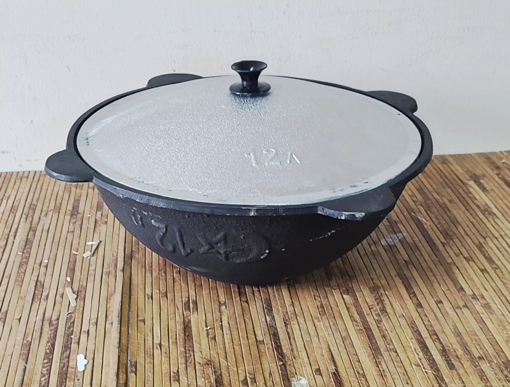 Казан чавунний узбекський 12 л із плоским дном і алюмінієвою кришкою Вінниця - фото 6