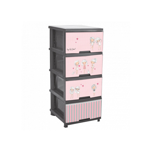 Комод пластиковый Девочки Алеана 95х46х39 Одесса - изображение 1