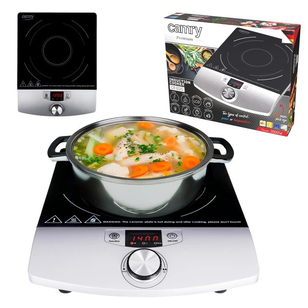 Міні електрична плита CAMRY CR 6515 2000Вт, Кухонний посуд для готування електричний MJ-30 Івано-Франківськ - фото 2