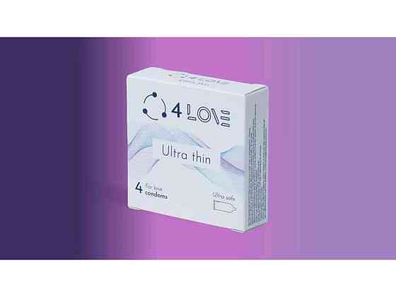 Презервативы 4шт Ultra thin ультра тонкие ТМ 4LOVE Киев