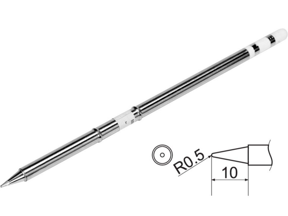 Наконечник для точкової пайки з вклад грілкою YATO заг. l= 150 мм, наконеч 10х 0,5 мм тип T12-B2 Одеса - фото 1