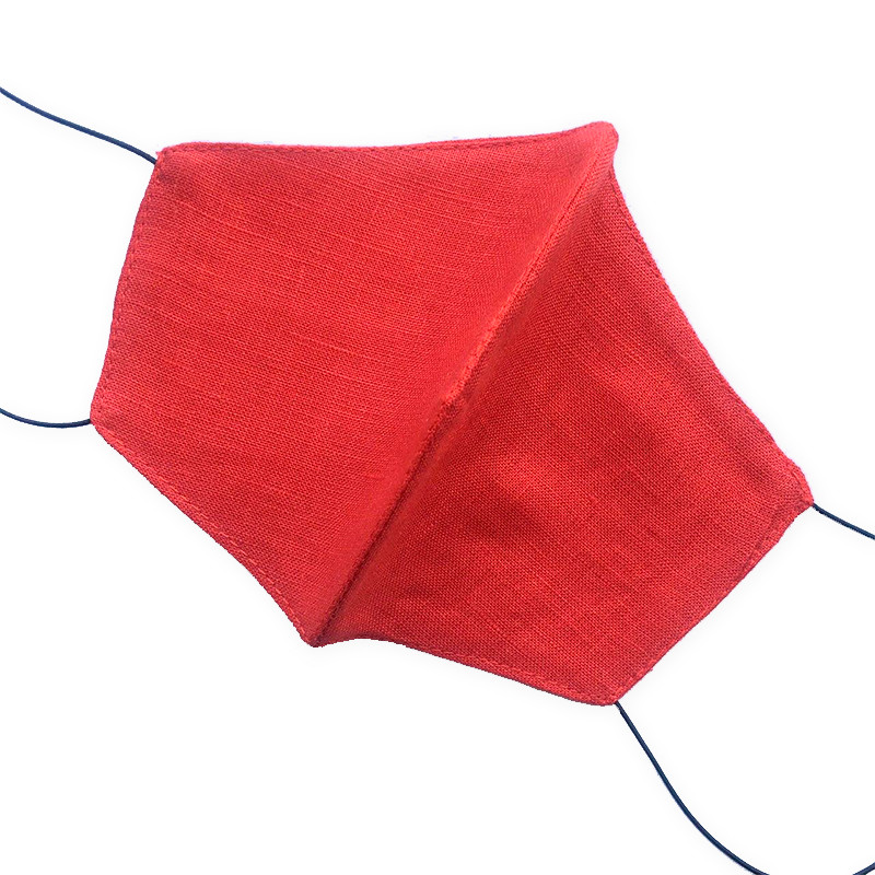 Маска защитная многоразовая из 100% ЛЬНА Размер M (Красный) Сумы - изображение 2