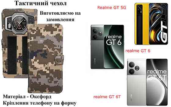Тактический чехол для Oppo Reno 5, крепится к снаряжению на липучке Киев