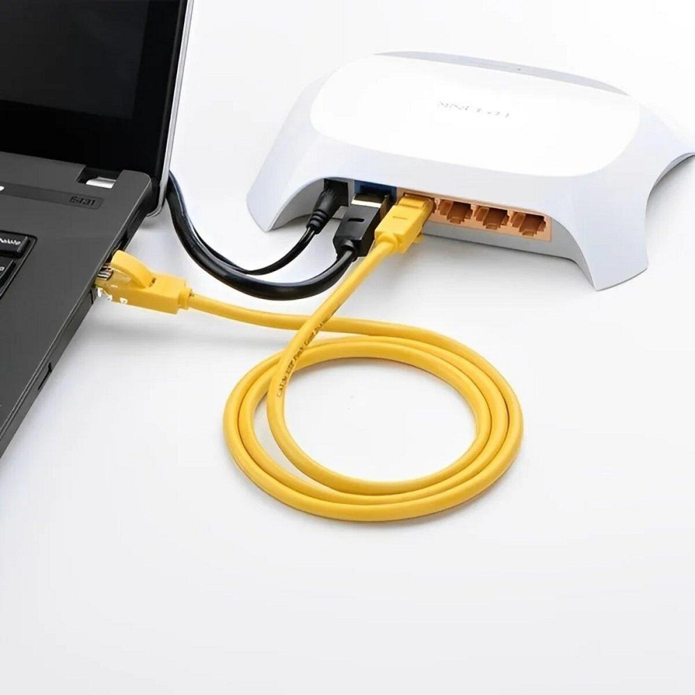 Інтернет кабель патч-корд UGREEN Cat 5e U / UTP Lan Cable 5m (Yellow) UGR-11233 Одеса - фото 4