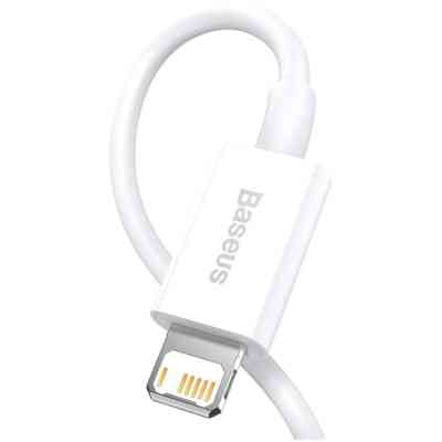 Дата кабель USB 2.0 AM to Lightning 1.0m 2.4A white Baseus (CALYS-A02) Вінниця