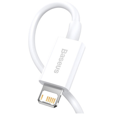 Дата кабель USB 2.0 AM to Lightning 1.0m 2.4A white Baseus (CALYS-A02) Вінниця - фото 3